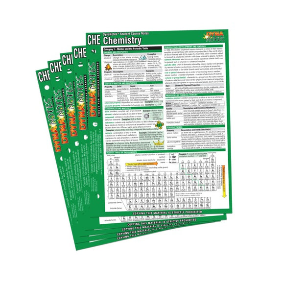 Legacy Chemistry Student Course Notes 10-Pack
