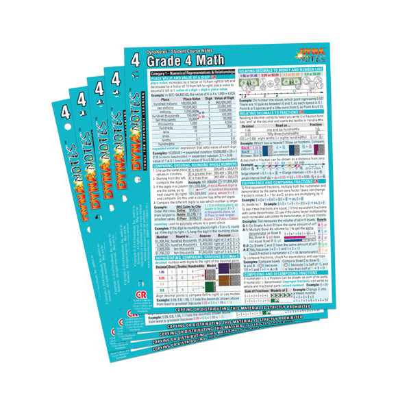 Grade 4 Math Student Course Notes 10-Pack
