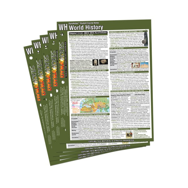 Legacy World History Student Course Notes 10-Pack