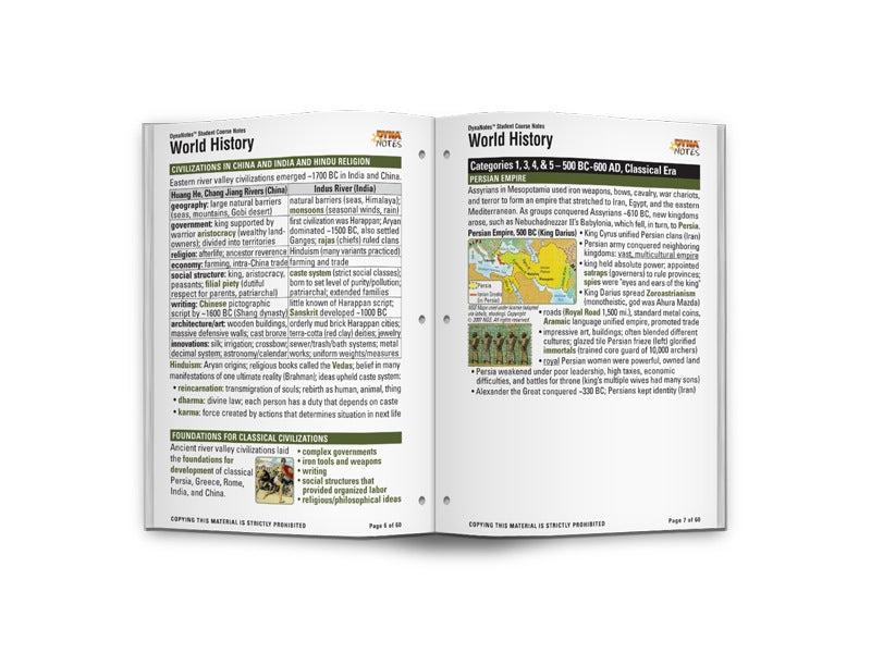 Legacy World History Student Course Notes Booklet
