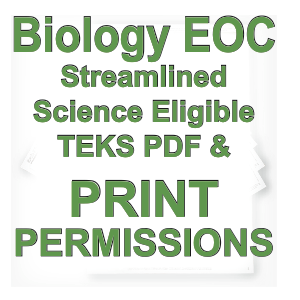 PDF & Print Permissions, Biology EOC Streamlined SCNs